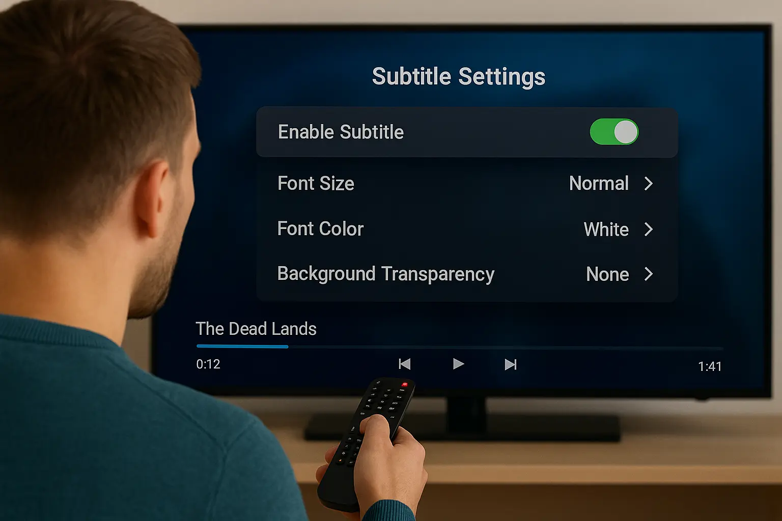 Turn on subtitles on IPTV